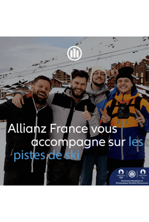 Allianz France lance une campagne sport-prévention avec LeBouseuh pour promouvoir la sécurité sur les pistes de ski...