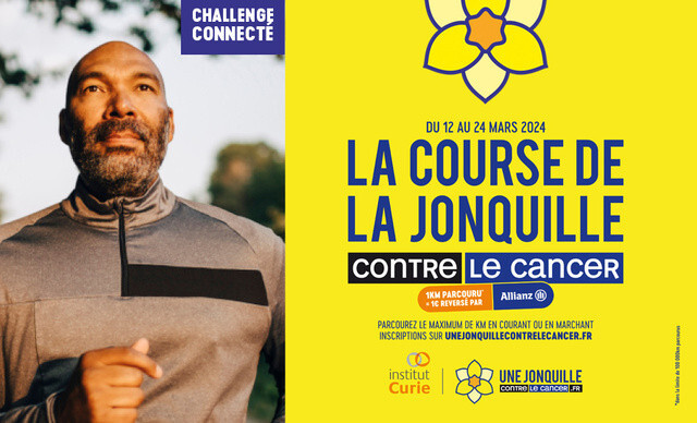 Challenge connecté : la Course de la Jonquille contre le cancer. Parcourons un maximum de kilomètres pour accélérer la recherche du 12 au 24 mars 2024