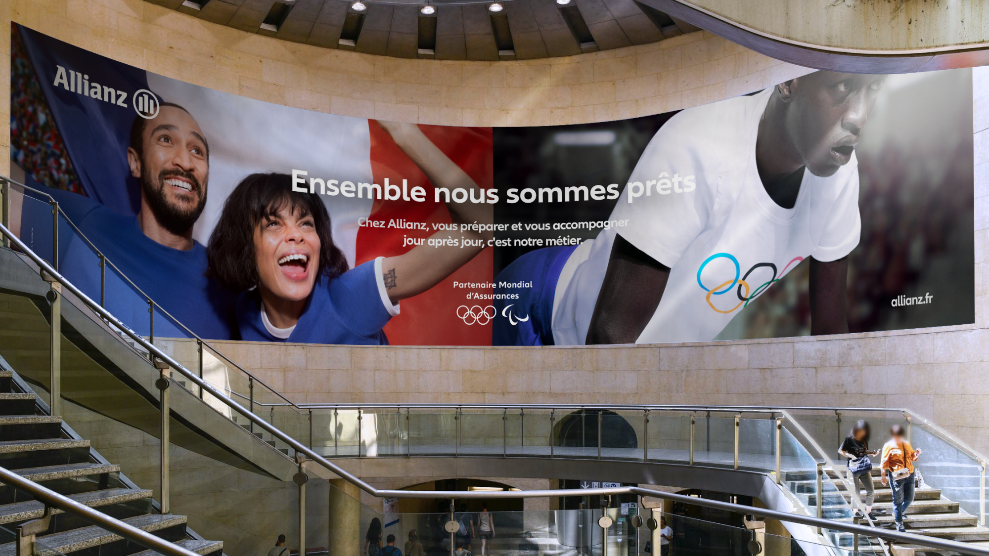 A quelques jours de Paris 2024, Allianz entre en piste à Saint-Lazare